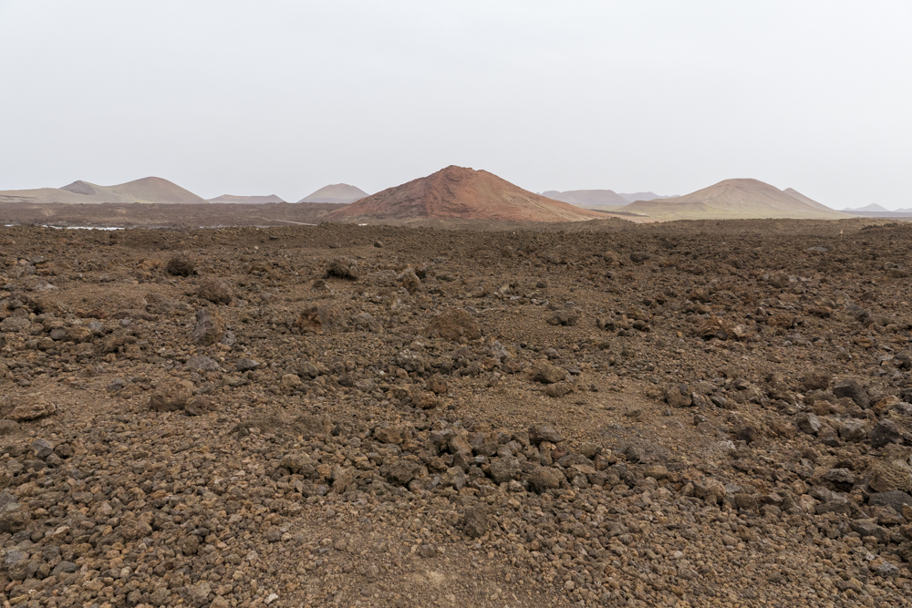 Une vision martienne dans le Parque Natural de Los Volcanes sur l'île de Lanzarote.