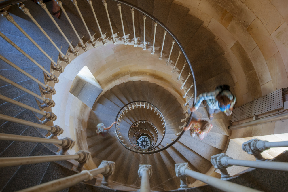 L'escalier de 257 marches du phare des Baleines sur l'Ile de Ré.